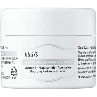 Klairs Nypresset Vitamin E Maske - ansiktsmaske Klairs Nypresset Vitamin E Maske - ansiktsmaske
