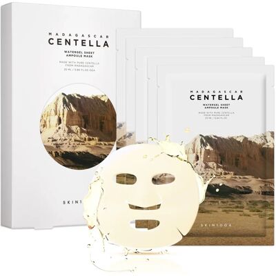Skin1004 Madagascar Centella Watergel Sheet Ampoule Mask - Fuktighetsgivende, Beroligende, Følsom Hud Skin1004 Madagascar Centella Watergel Sheet Ampoule Mask - Fuktighetsgivende, Beroligende, Følsom Hud
