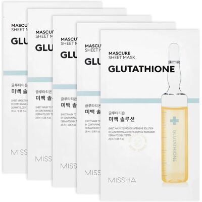 MISSHA Marque Masque Visage Glutathione - Hydratant & Éclaircissant - 28ml - Publicité MISSHA Marque Masque Visage Glutathione - Hydratant & Éclaircissant - 28ml - Publicité