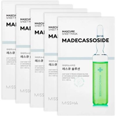 Missha Mascure Madecassoside Masque Hydratant - Peau sensible - Publicité Missha Mascure Madecassoside Masque Hydratant - Peau sensible - Publicité