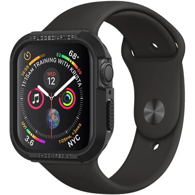 Capa Rugged Armor Preta em TPU para Apple Watch 44/45mm - Antichoque Capa Rugged Armor Preta em TPU para Apple Watch 44/45mm - Antichoque