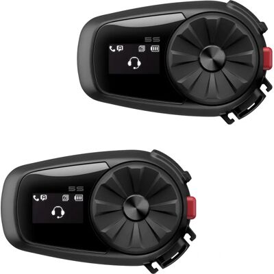 Système de Communication Bluetooth Sena 5S - Pack Double, Noir, Haut-parleurs HD Système de Communication Bluetooth Sena 5S - Pack Double, Noir, Haut-parleurs HD