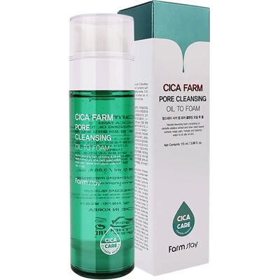 Farmstay Cica Olio Detergente Viso in Schiuma - Pulizia per Pelle Sensibile Farmstay Cica Olio Detergente Viso in Schiuma - Pulizia per Pelle Sensibile
