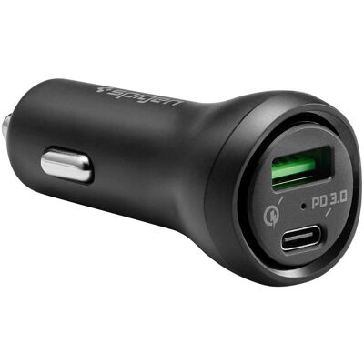 Spigen F31QC Biloplader - Hurtigopladning - Sort Spigen F31QC Biloplader - Hurtigopladning - Sort