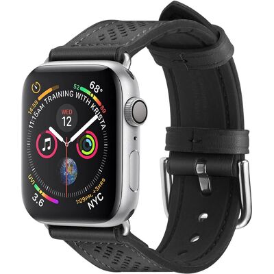 Spigen Retro Fit Zwart Kunstleder Horlogeband - Horloge Spigen Retro Fit Zwart Kunstleder Horlogeband - Horloge