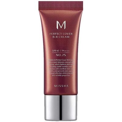 Missha M Perfect Cover BB Creme - Farbnummer 25 Warm Beige - BB Creme Missha M Perfect Cover BB Creme - Farbnummer 25 Warm Beige - BB Creme