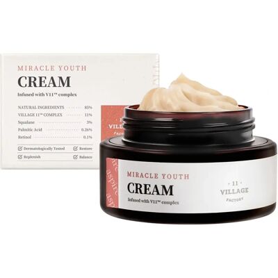 Village 11 Factory Miracle Youth Cream - Creme facial para todos os tipos de pele Village 11 Factory Miracle Youth Cream - Creme facial para todos os tipos de pele