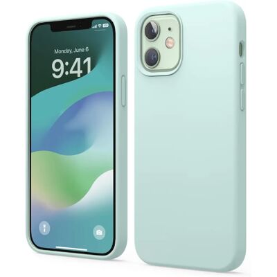 Capa de silicone Elago para iPhone 12/12 Pro - Verde menta Capa de silicone Elago para iPhone 12/12 Pro - Verde menta