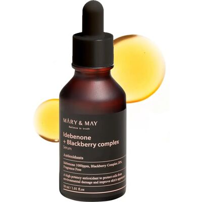 Mary & May Idebenone + Blackberry Complex Serum - Anti Aging, Brightening, 30ml Mary & May Idebenone + Blackberry Complex Serum - Anti Aging, Brightening, 30ml