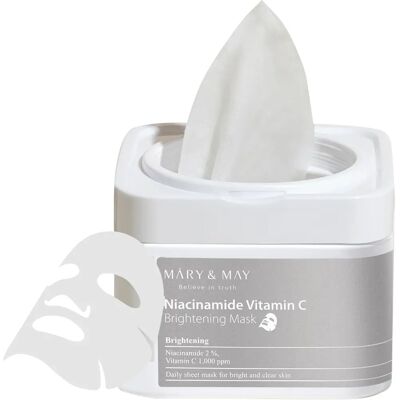 Mary & May Lysende Masker med Niacinamide og Vitamin C - 30 stk Mary & May Lysende Masker med Niacinamide og Vitamin C - 30 stk