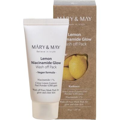 Mary & May Lemon Niacinamide Glow Wash Off Pack - Face Mask for Discolouration Mary & May Lemon Niacinamide Glow Wash Off Pack - Face Mask for Discolouration