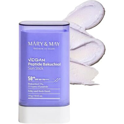 Mary & May Stick Solare Vegano con Peptidi Bakuchiol SPF50+ PA++++ 18g Mary & May Stick Solare Vegano con Peptidi Bakuchiol SPF50+ PA++++ 18g