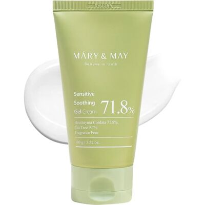 Mary&May Crème Gel Apaisante Sensitive - Légère, Hydratante, Non collante - Publicité Mary&May Crème Gel Apaisante Sensitive - Légère, Hydratante, Non collante - Publicité