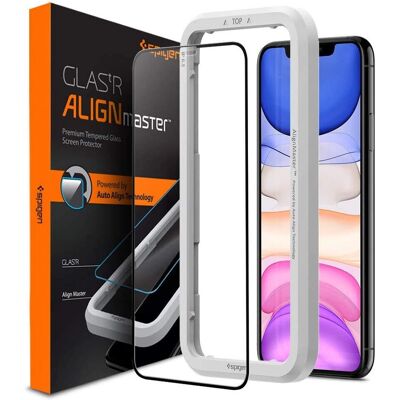 Spigen Täyskuoren näytönsuojus iPhone 11 - Musta Spigen Täyskuoren näytönsuojus iPhone 11 - Musta