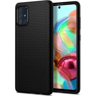 Spigen Liquid Air Musta - Puhelimen kansio Galaxy A71 Spigen Liquid Air Musta - Puhelimen kansio Galaxy A71