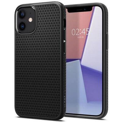 Coque mate liquide Air Spigen pour iPhone 12 Mini - Résistante aux chocs, Noir - Publicité Coque mate liquide Air Spigen pour iPhone 12 Mini - Résistante aux chocs, Noir - Publicité