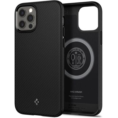 Funda Spigen MagArmor para iPhone 12/12 Pro - Negro Funda Spigen MagArmor para iPhone 12/12 Pro - Negro