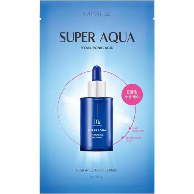 Missha Super Aqua 10 Hyaluronic Acid Face Mask - Hydrating, Elasticity, Soft Skin Missha Super Aqua 10 Hyaluronic Acid Face Mask - Hydrating, Elasticity, Soft Skin