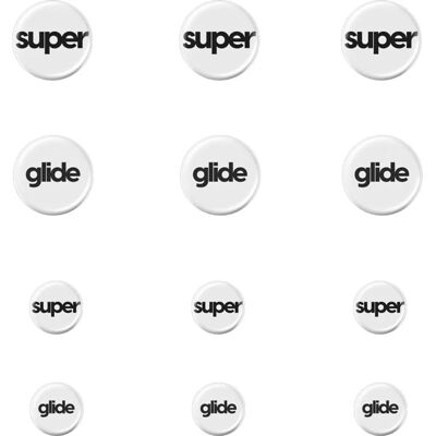 Superglide Version 2 Glass Skates Dots - Universal - 6mm + 9mm - 12 Stück Superglide Version 2 Glass Skates Dots - Universal - 6mm + 9mm - 12 Stück
