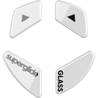 Superglide Glas Skates Modell D - Weiß - Gleitgeräte Superglide Glas Skates Modell D - Weiß - Gleitgeräte