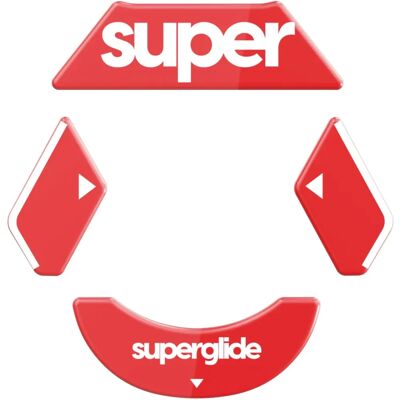 Superglide Versjon 2 Glass Skates - Rød - Gaming Tilbehør Superglide Versjon 2 Glass Skates - Rød - Gaming Tilbehør
