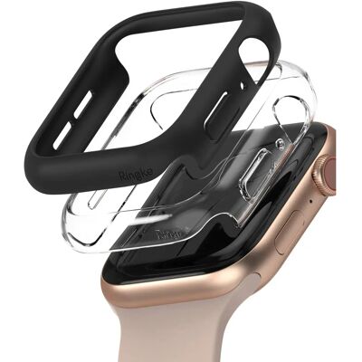 Capa Ringke Slim para Watch 6 40mm - Preto e Transparente Capa Ringke Slim para Watch 6 40mm - Preto e Transparente