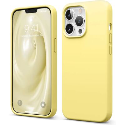 Capa de silicone amarela Elago para iPhone 13 Pro - Capinha Capa de silicone amarela Elago para iPhone 13 Pro - Capinha