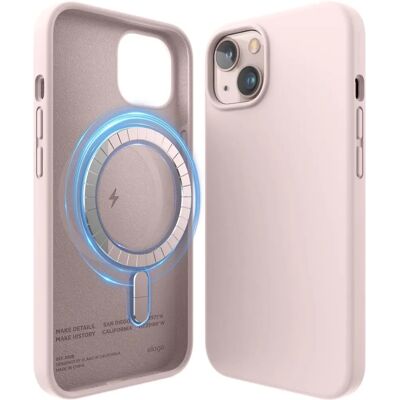 Capa de silicone MagSafe da Elago para iPhone 13 - Rosa Encantadora Capa de silicone MagSafe da Elago para iPhone 13 - Rosa Encantadora