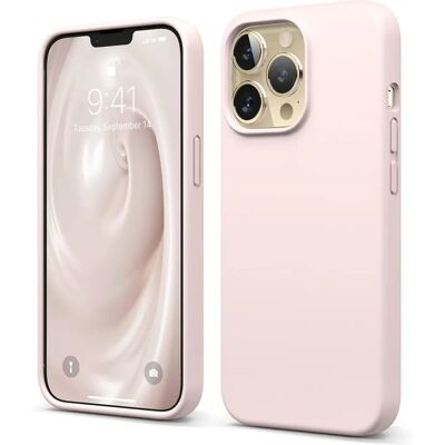 Capa de silicone rosa Elago para iPhone 13 Pro - À prova de choque, Proteção completa Capa de silicone rosa Elago para iPhone 13 Pro - À prova de choque, Proteção completa