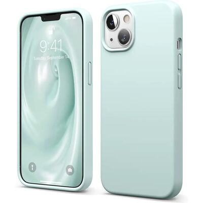 Capa de silicone menta Elago para iPhone 13 - Capinha Capa de silicone menta Elago para iPhone 13 - Capinha