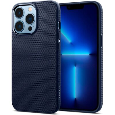 Spigen iPhone 13 Pro Bleu Marine - Coque Antichoc - Publicité Spigen iPhone 13 Pro Bleu Marine - Coque Antichoc - Publicité