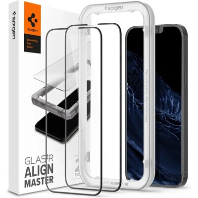 Spigen AGL03377 Panzerglas für iPhone 13 Pro Max - Vollbild Spigen AGL03377 Panzerglas für iPhone 13 Pro Max - Vollbild