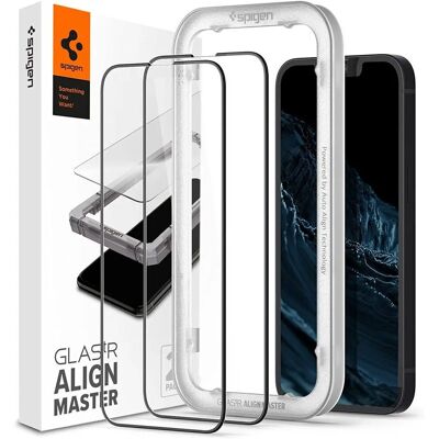 Spigen Schwarze iPhone 13/13 Pro/14 Hülle & Glas Spigen Schwarze iPhone 13/13 Pro/14 Hülle & Glas