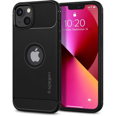 Spigen iPhone 13 Rugged Armor Musta - Puhelimen Kotelo Spigen iPhone 13 Rugged Armor Musta - Puhelimen Kotelo