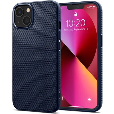 Spigen iPhone 13 Liquid Air Blauw Hoes Spigen iPhone 13 Liquid Air Blauw Hoes