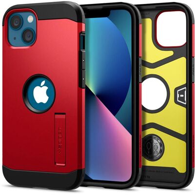 Coque Tough Armor Spigen pour iPhone 13 Rouge - Type de Produit - Publicité Coque Tough Armor Spigen pour iPhone 13 Rouge - Type de Produit - Publicité