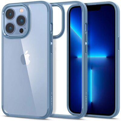 Coque Spigen Bleue pour iPhone 13 Pro - Type de Produit - Publicité Coque Spigen Bleue pour iPhone 13 Pro - Type de Produit - Publicité