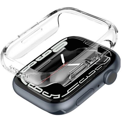 Coque Fine et Transparente Spigen pour Apple Watch 45mm - Publicité Coque Fine et Transparente Spigen pour Apple Watch 45mm - Publicité