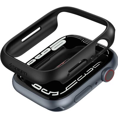 Spigen Zwart Model ACS04184 Ultradunne Beschermhoes voor Apple Watch 7 Spigen Zwart Model ACS04184 Ultradunne Beschermhoes voor Apple Watch 7