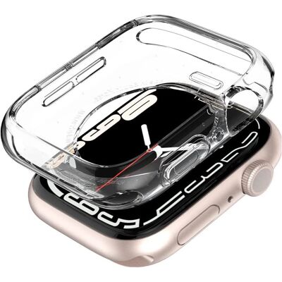 Coque transparente Spigen Liquid Crystal pour Apple Watch 44/45mm - Publicité Coque transparente Spigen Liquid Crystal pour Apple Watch 44/45mm - Publicité