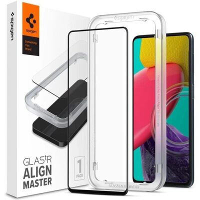 Spigen Galaxy M53 5G Gehärtetes Glas - Schwarz - Displayschutz Spigen Galaxy M53 5G Gehärtetes Glas - Schwarz - Displayschutz