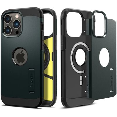 Spigen iPhone 14 Pro Max Vihreä Tough Armor MagSafe -kuori Spigen iPhone 14 Pro Max Vihreä Tough Armor MagSafe -kuori