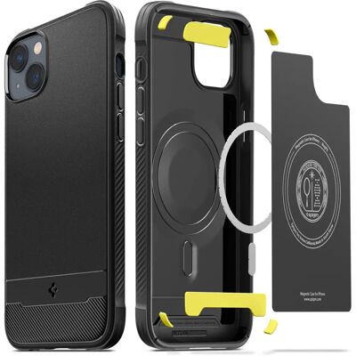 Pouzdro Spigen iPhone 14 MagSafe Rugged Armor - Černé Pouzdro Spigen iPhone 14 MagSafe Rugged Armor - Černé