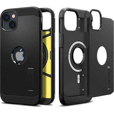 Coque Spigen Noire pour iPhone 14 - Armure Militaire - Publicité Coque Spigen Noire pour iPhone 14 - Armure Militaire - Publicité