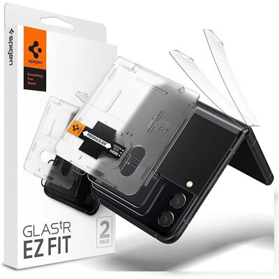 Spigen Schwarz Galaxy Z Flip 4 Gehärtetes Glas EZ FIT + Scharnierfolie 2-STÜCK - Smartphone Schutzfolie Spigen Schwarz Galaxy Z Flip 4 Gehärtetes Glas EZ FIT + Scharnierfolie 2-STÜCK - Smartphone Schutzfolie