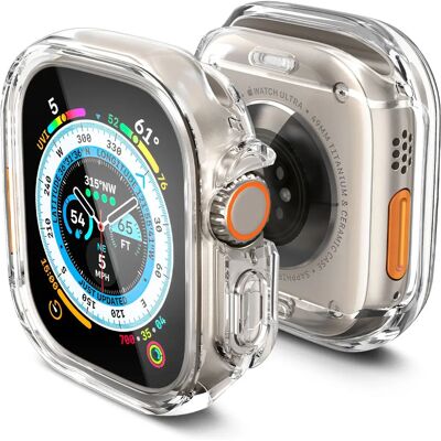 Coque transparente Spigen Ultra Hybrid pour Apple Watch Ultra 49mm - Accessoires pour montres connectées Coque transparente Spigen Ultra Hybrid pour Apple Watch Ultra 49mm - Accessoires pour montres connectées