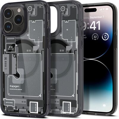 Coque Spigen Ultra Hybrid MagSafe pour iPhone 14 Pro - Protection anti-choc - Publicité Coque Spigen Ultra Hybrid MagSafe pour iPhone 14 Pro - Protection anti-choc - Publicité