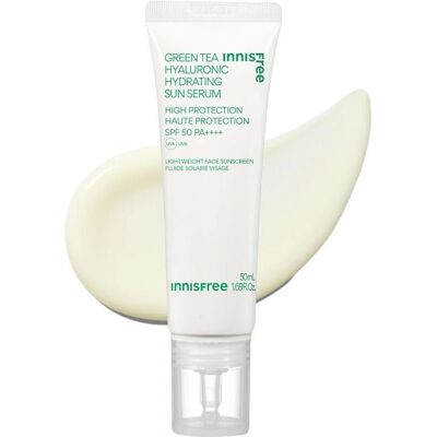 Innisfree Serul Solar cu Ceai Verde și Acid Hialuronic SPF 50 - Ser pentru femei Innisfree Serul Solar cu Ceai Verde și Acid Hialuronic SPF 50 - Ser pentru femei