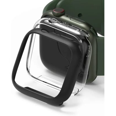 Ringke Apple Watch Série 7 41mm Capa Fina - Transparente e Preto Fosco Ringke Apple Watch Série 7 41mm Capa Fina - Transparente e Preto Fosco