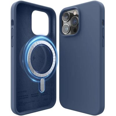 Capa de silicone Elago Jean Indigo com MagSafe para iPhone 14 Pro Max Capa de silicone Elago Jean Indigo com MagSafe para iPhone 14 Pro Max